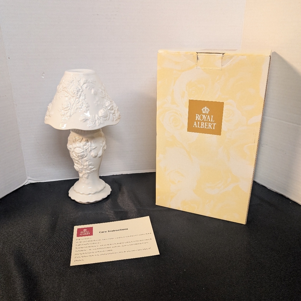 New Royal Albert Old Country Roses English Buffet Tea Light Lamp Table In Box